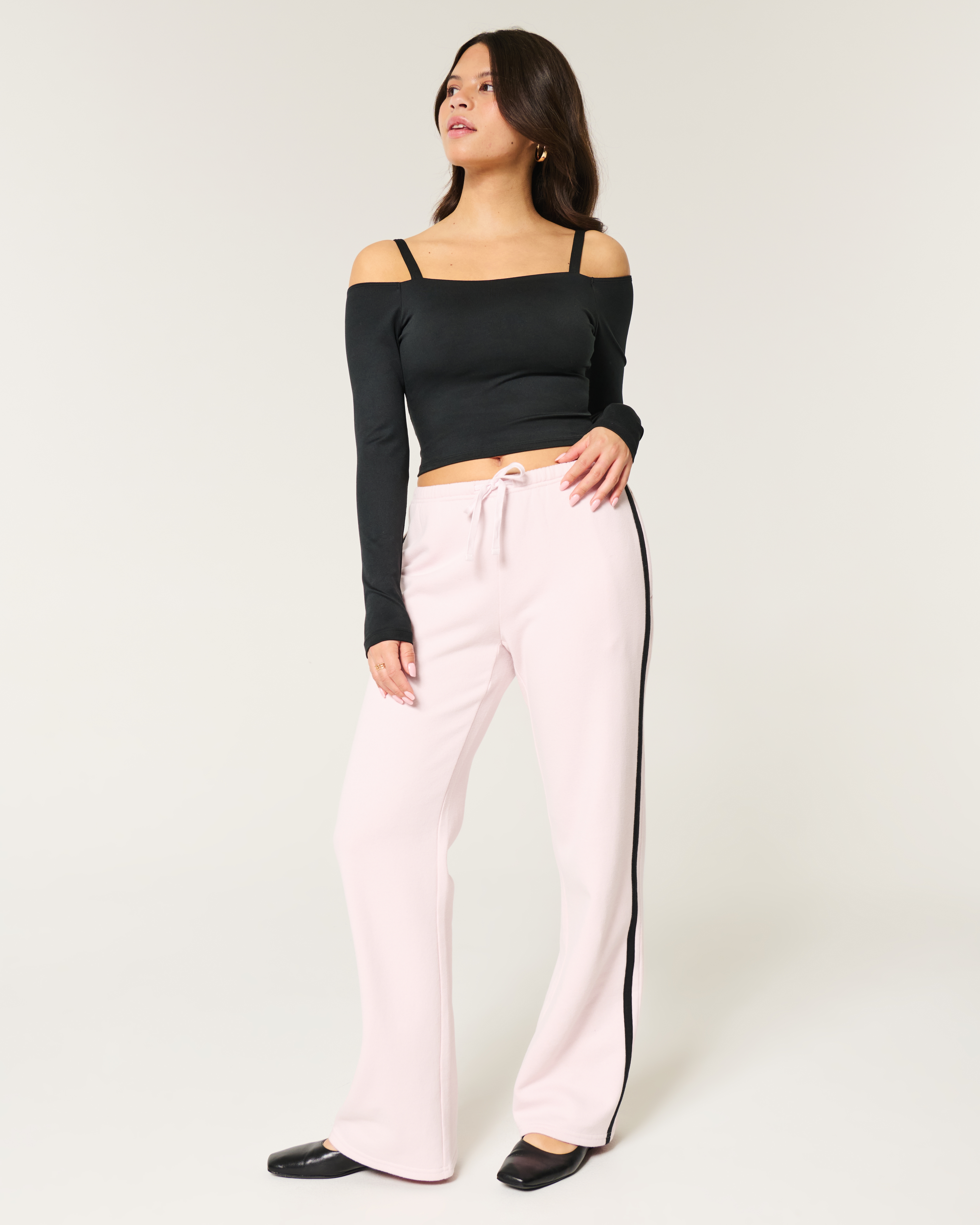 Side-Stripe Straight Sweatpants