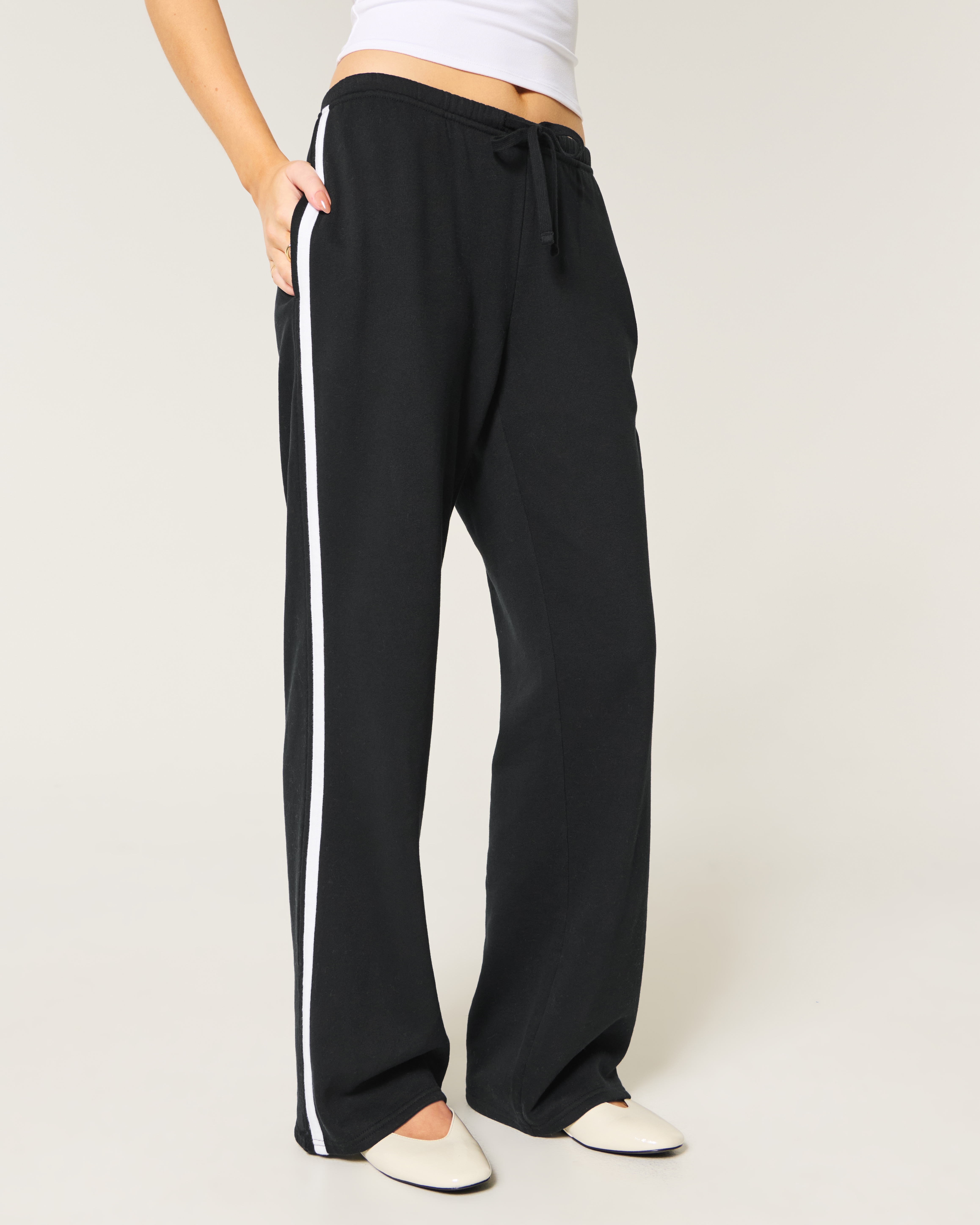Side-Stripe Straight Sweatpants