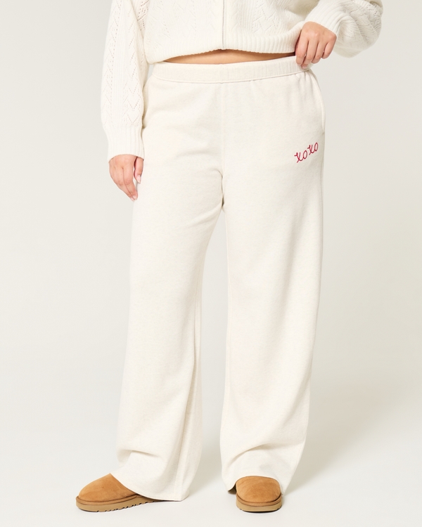 XOXO Graphic Wide-Leg Sweatpants