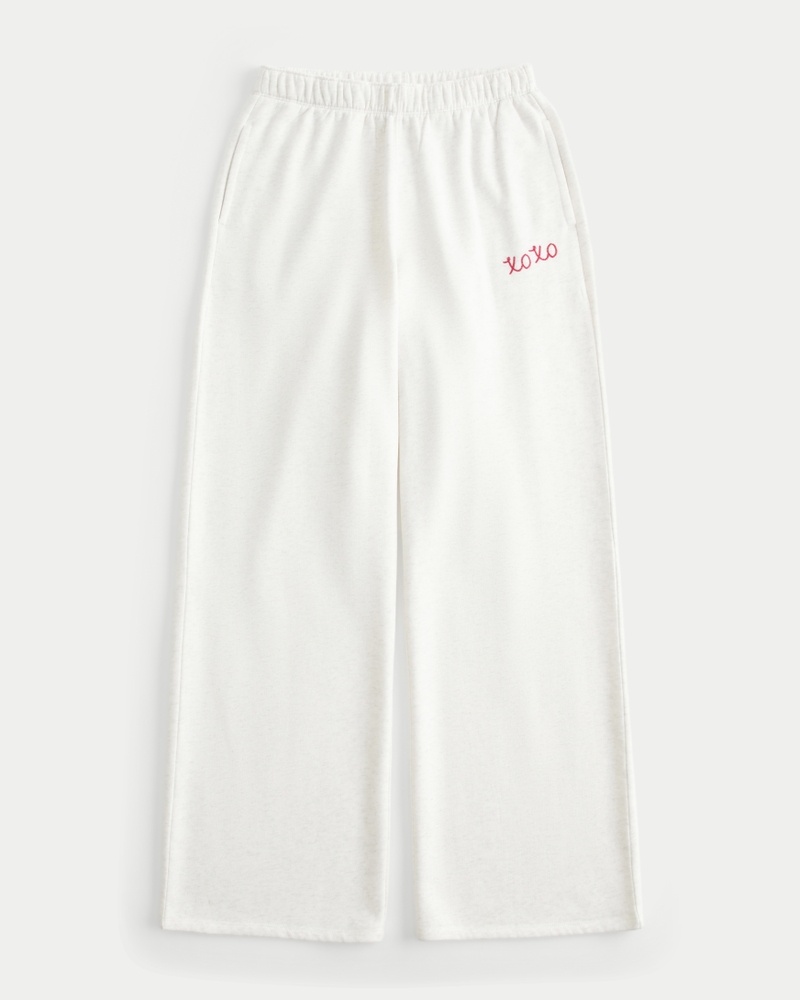 XOXO Graphic Wide-Leg Sweatpants