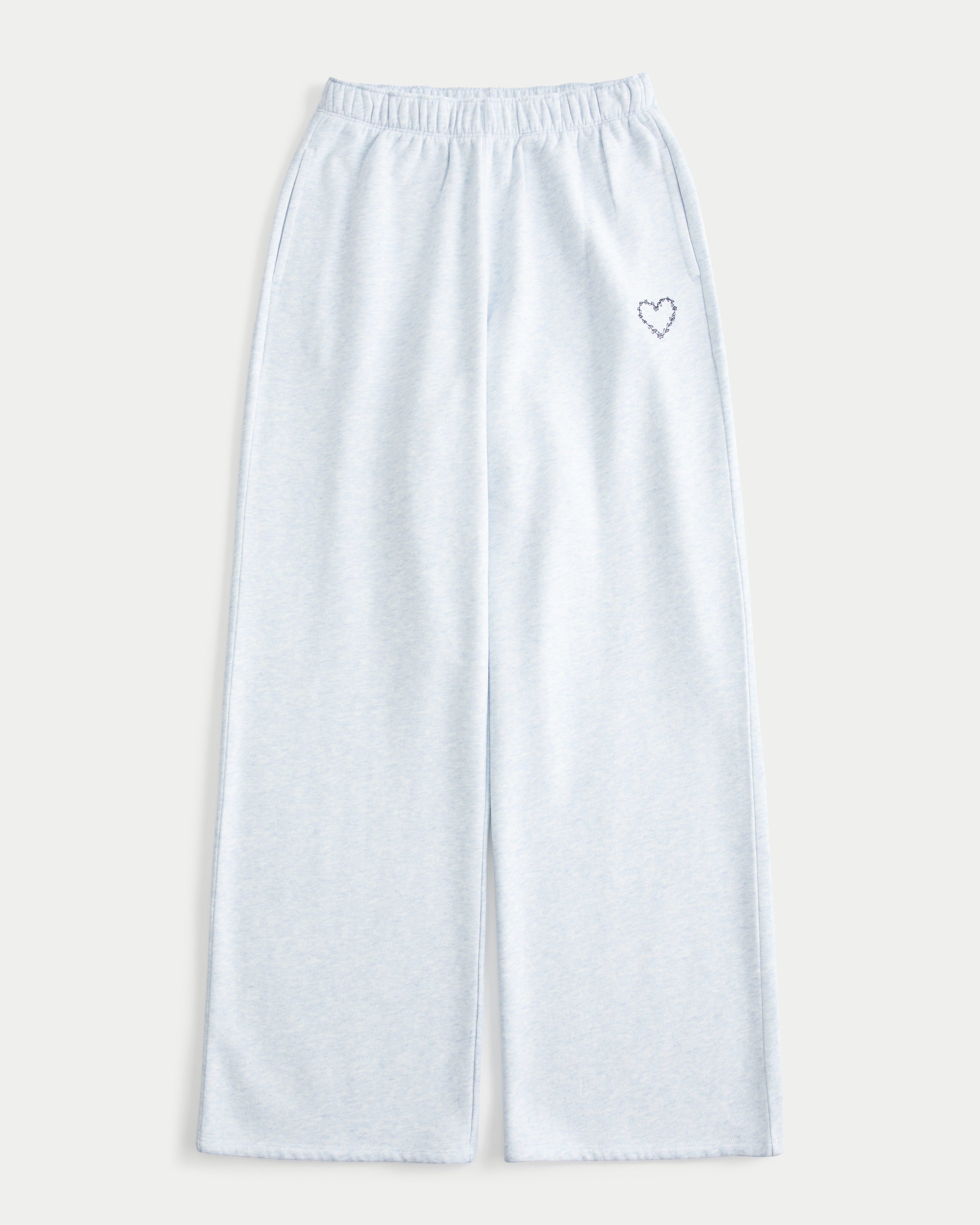 Heart Graphic Wide-Leg Sweatpants