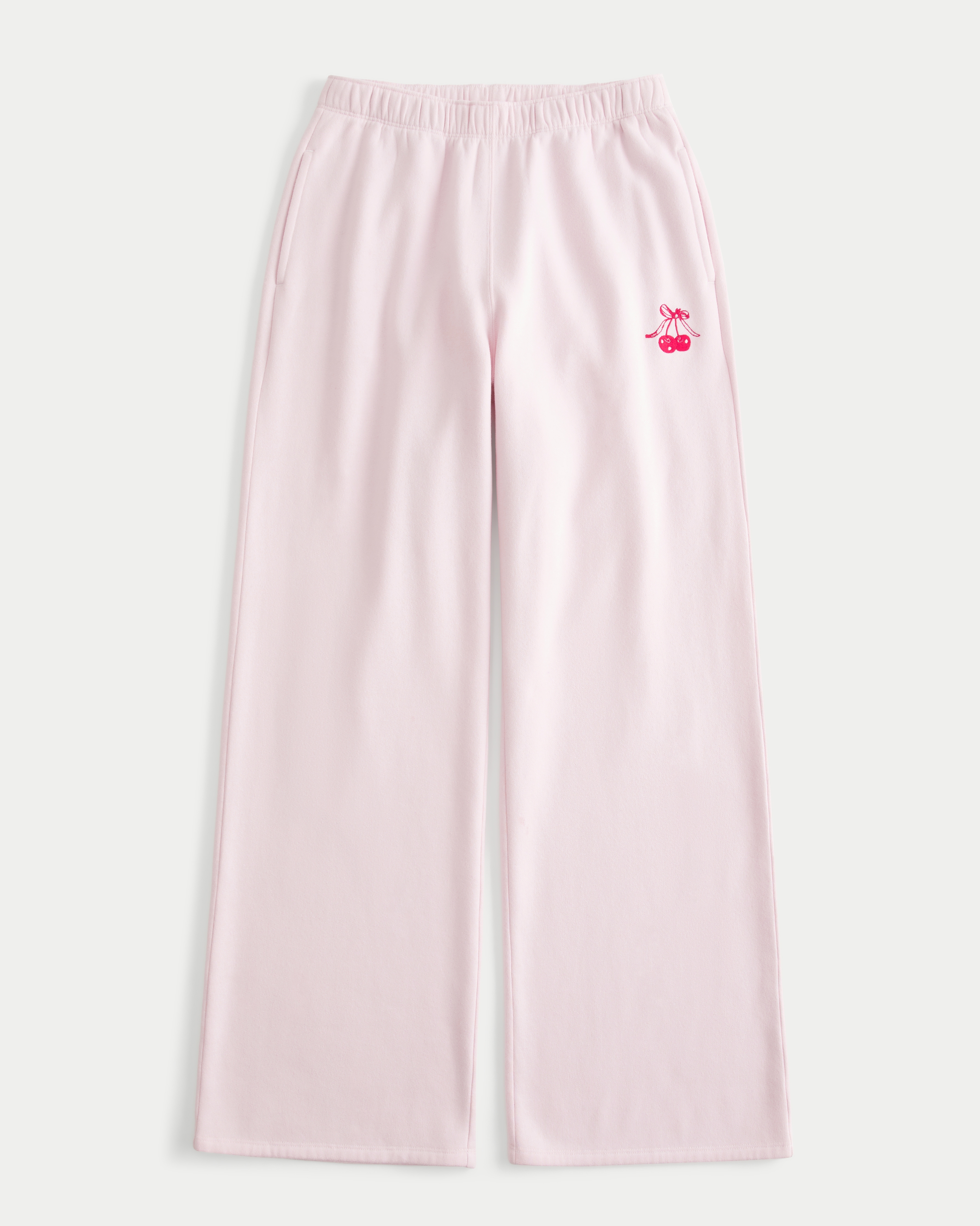 Cherry Graphic Wide-Leg Sweatpants