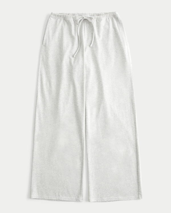 Pull-On Baggy Pants, Light Heather Grey