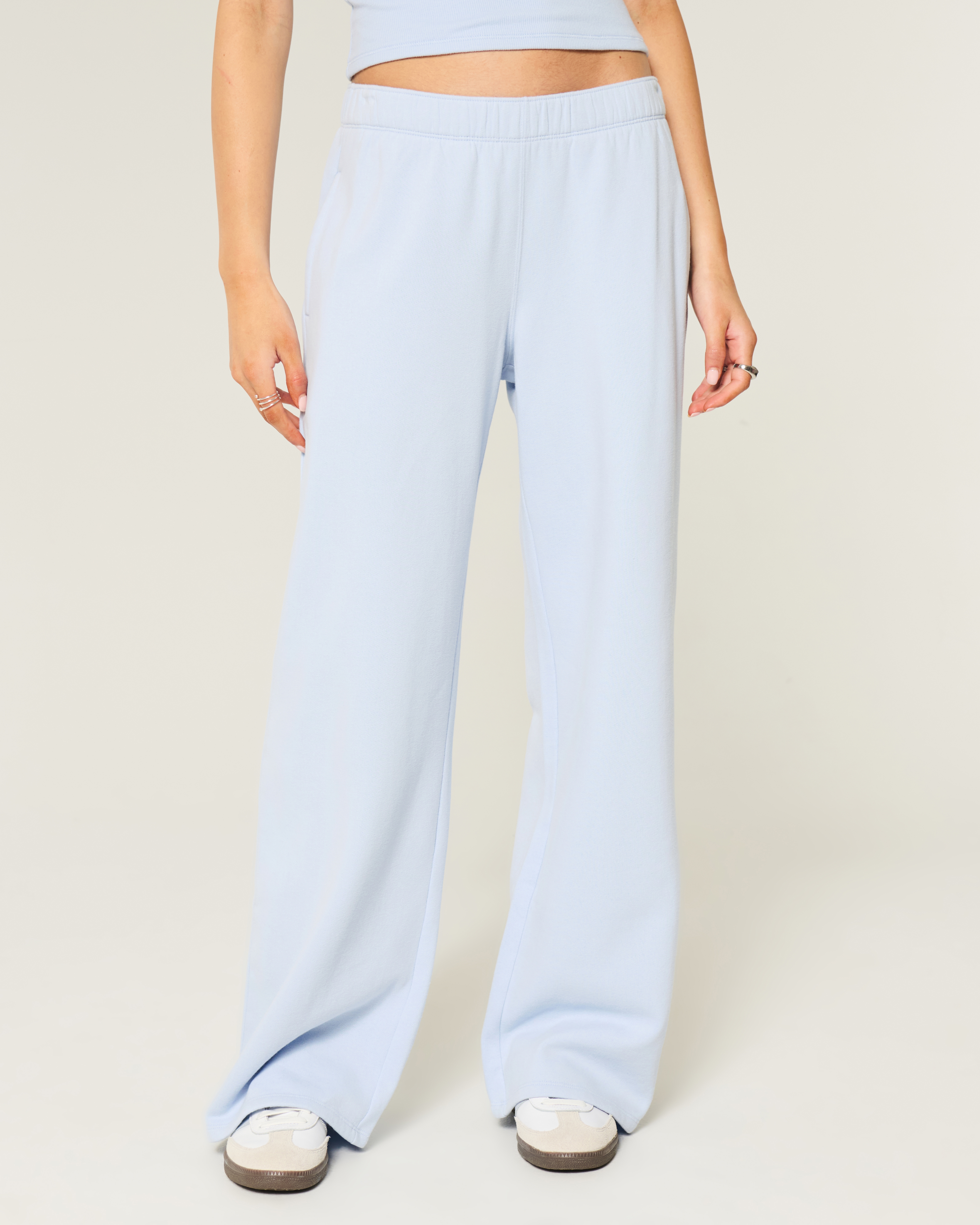 Women's Striped Wide-Leg Sweatpants | Women's Bottoms