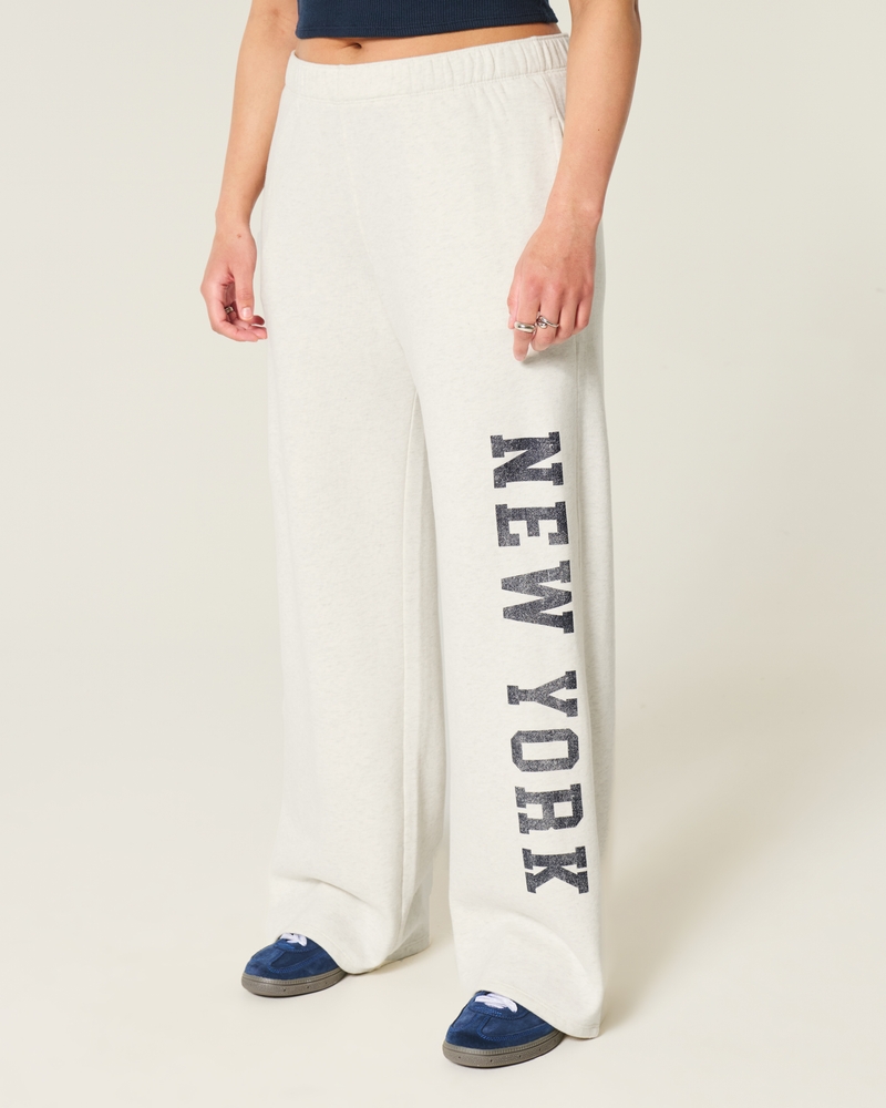 Women's Striped Wide-Leg Sweatpants | Women's Bottoms | HollisterCo.com