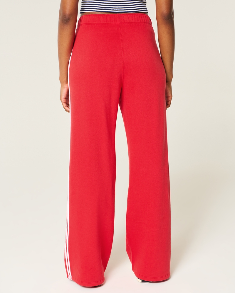 Striped Wide-Leg Sweatpants
