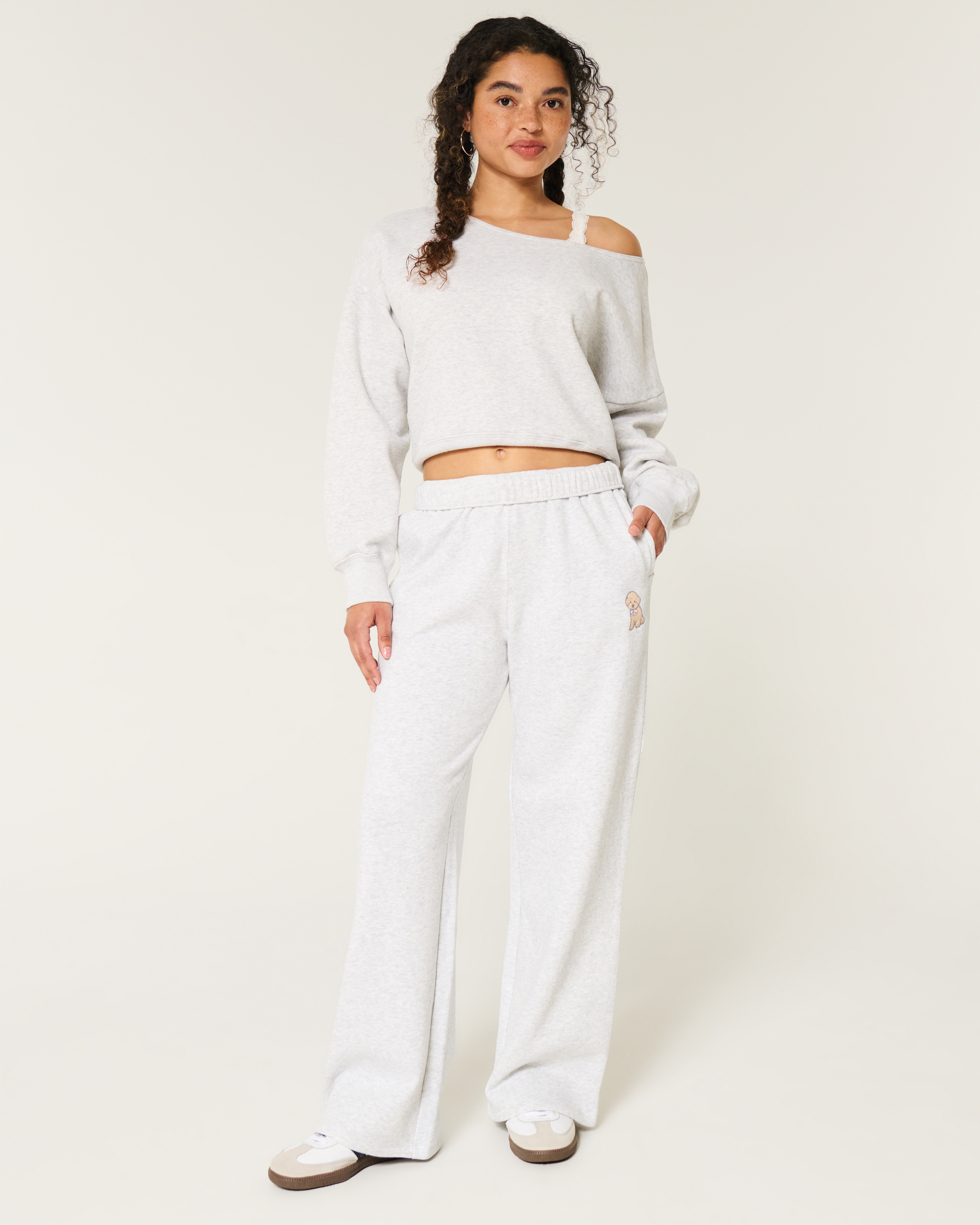 Women's Dog Graphic Wide-Leg Sweatpants | Women's Sale