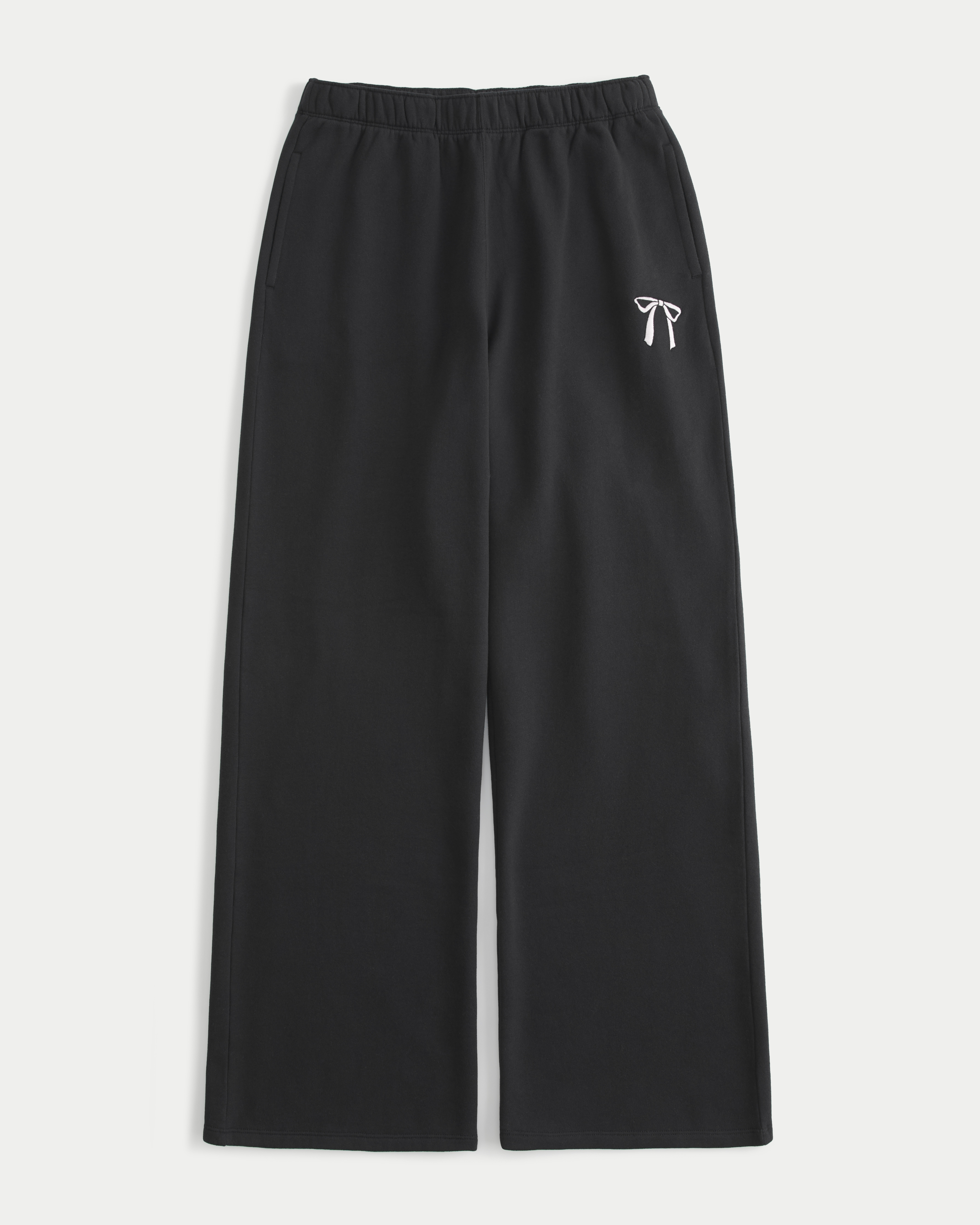 Bow Graphic Wide-Leg Sweatpants