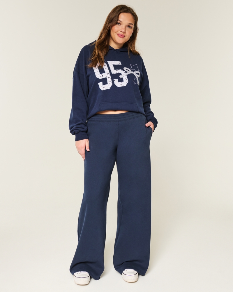 Bow Graphic Baggy Sweatpants