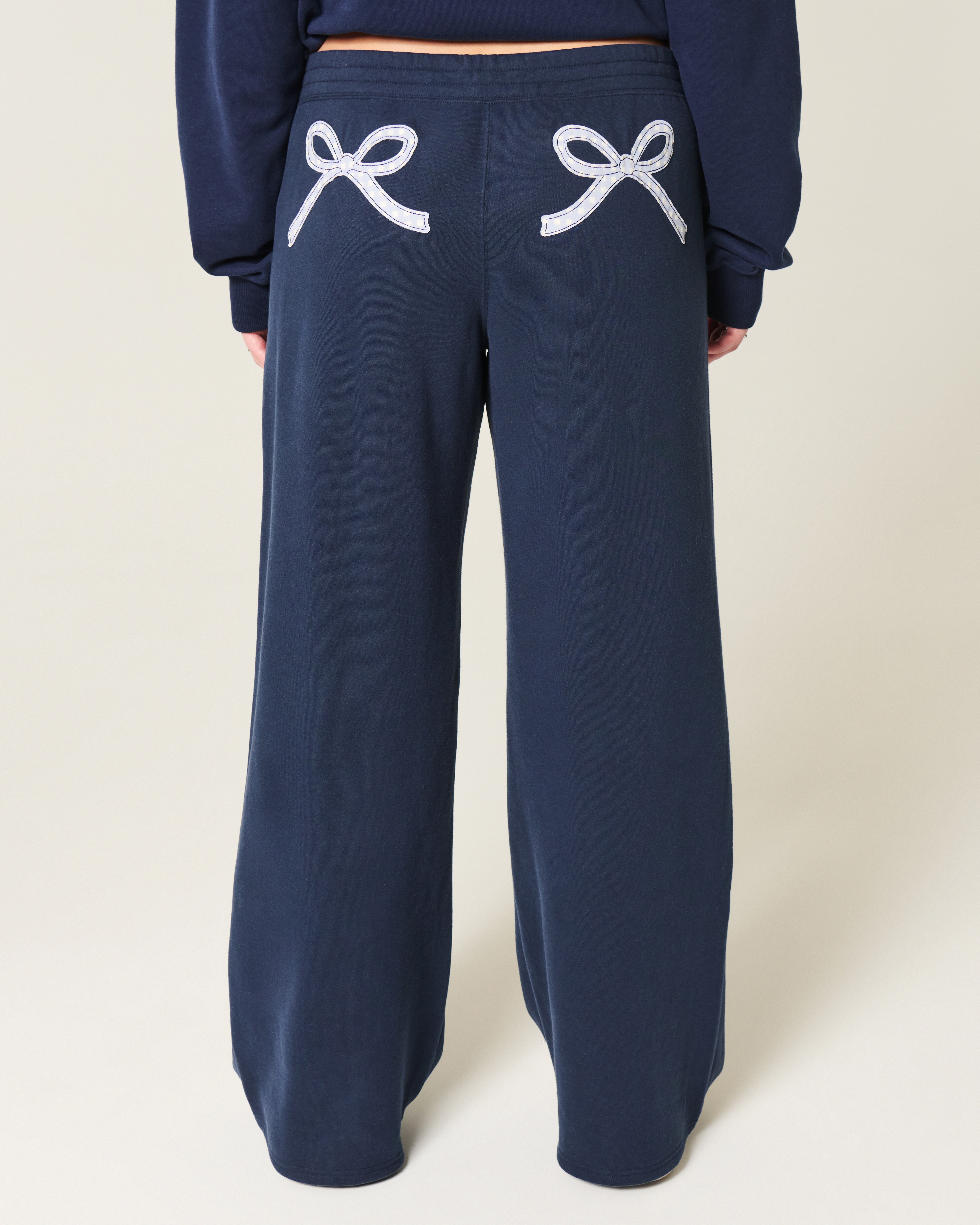 Bow Graphic Baggy Sweatpants