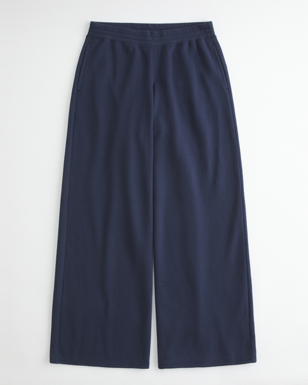 Bow Graphic Baggy Sweatpants, Navy Blue view 1