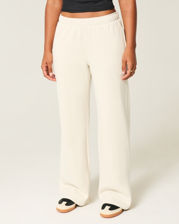 Wide-Leg Sweatpants, Cream view 2