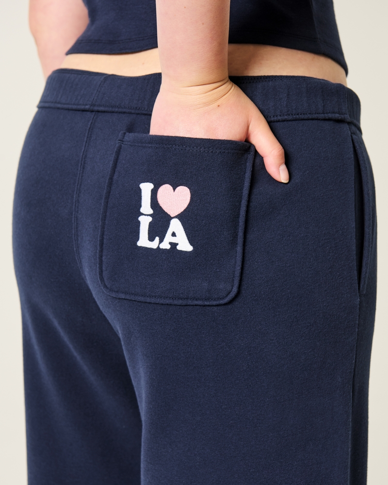 LA Graphic Wide-Leg Sweatpants