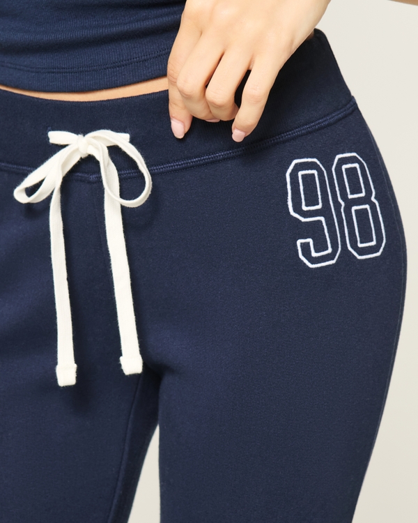 Number Graphic Boot Sweatpants, Navy Blue view 2