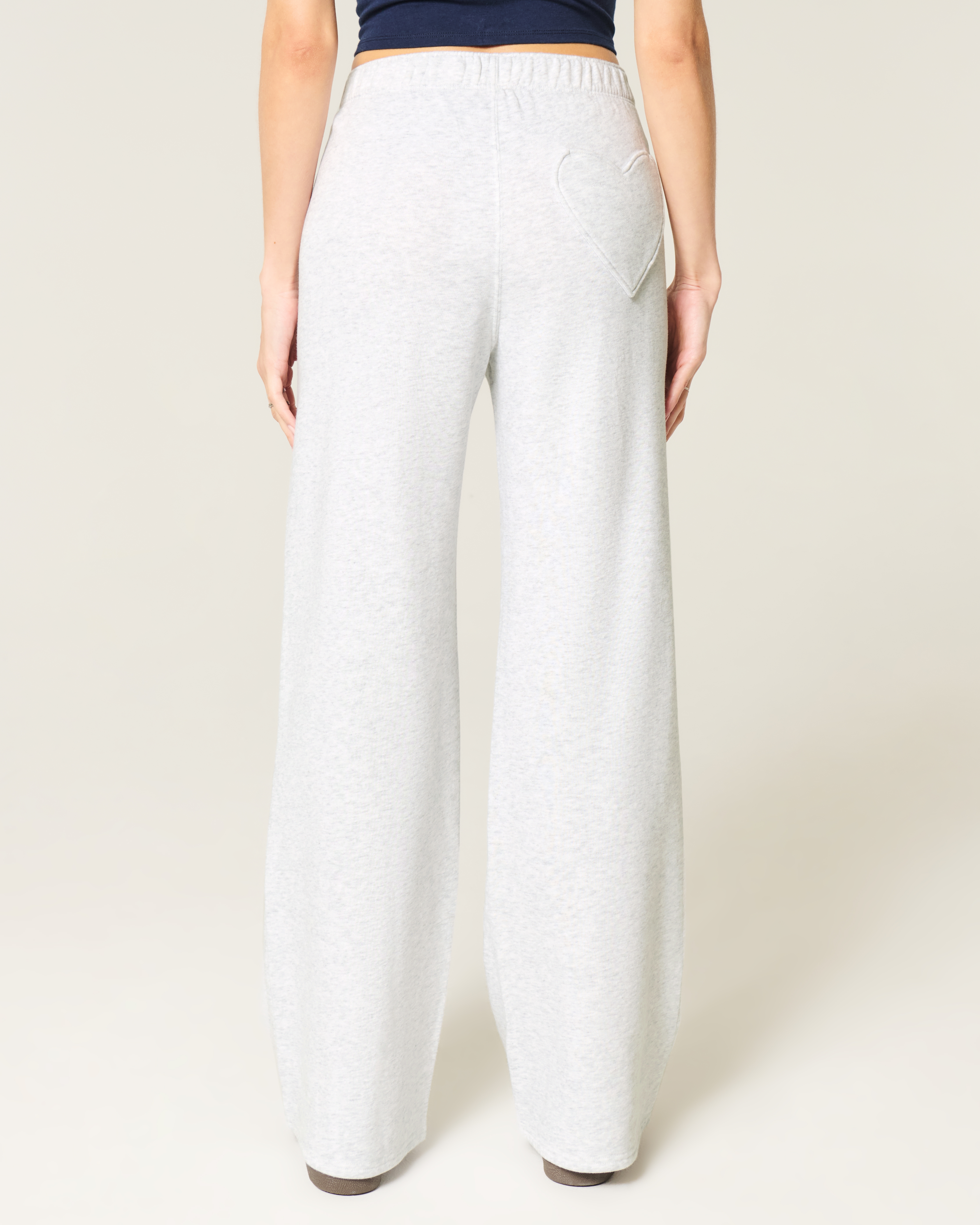 Heart Pocket Wide-Leg Sweatpants
