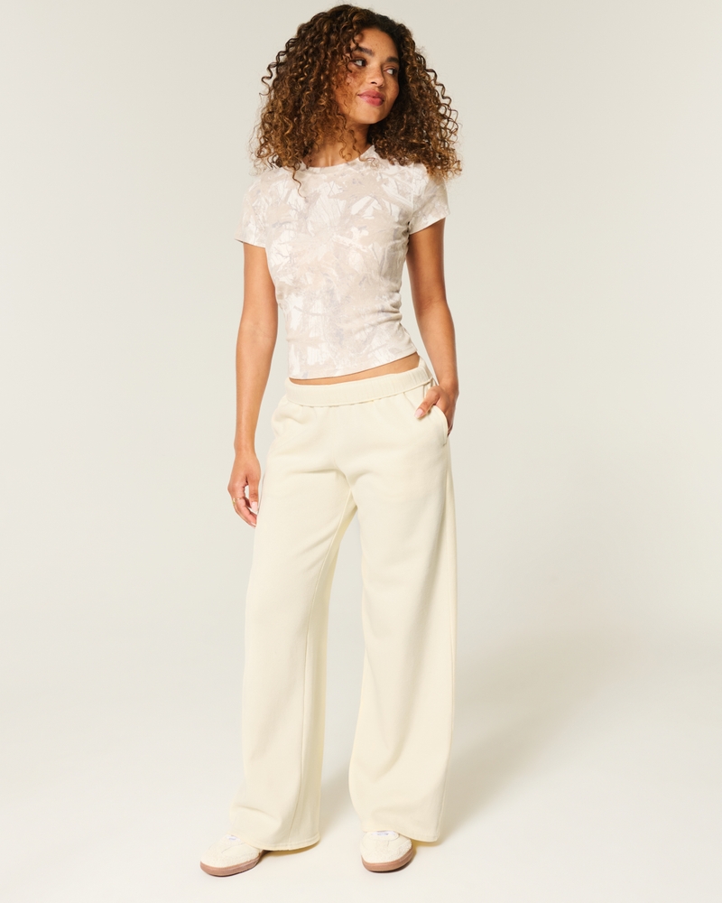 Love You Graphic Wide-Leg Sweatpants