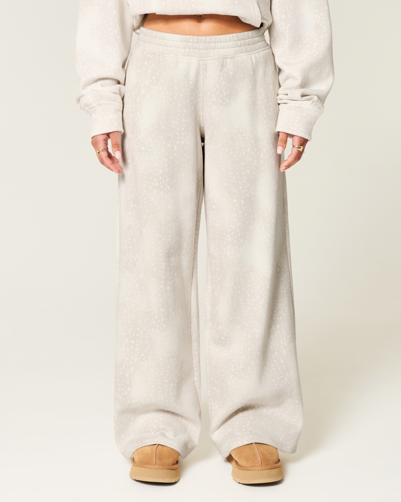 Light Doe Print Baggy Sweatpants