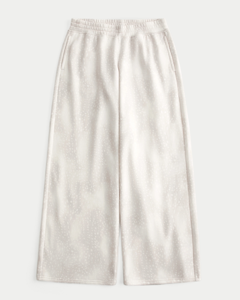 Light Doe Print Baggy Sweatpants