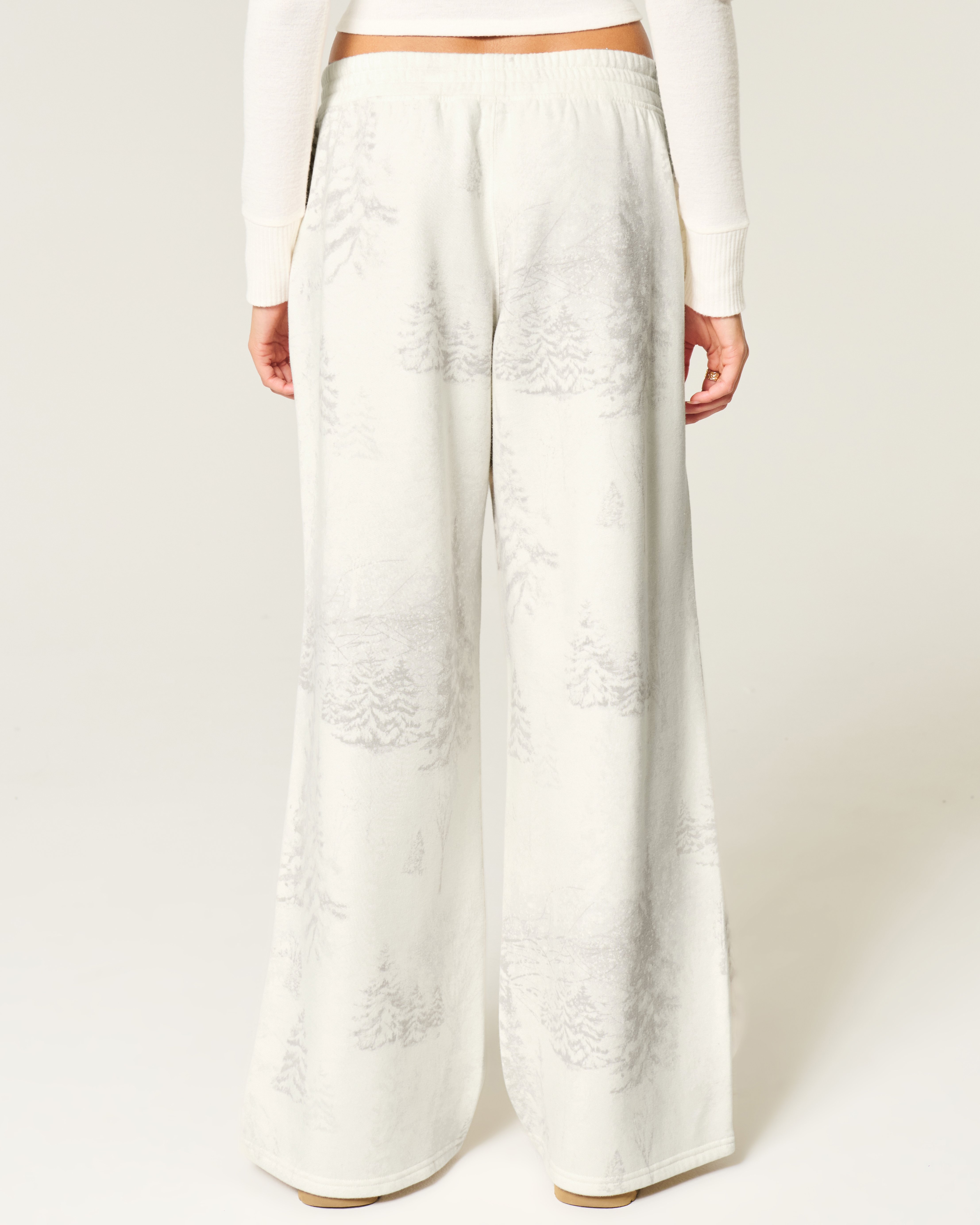 Scenic Print Baggy Sweatpants