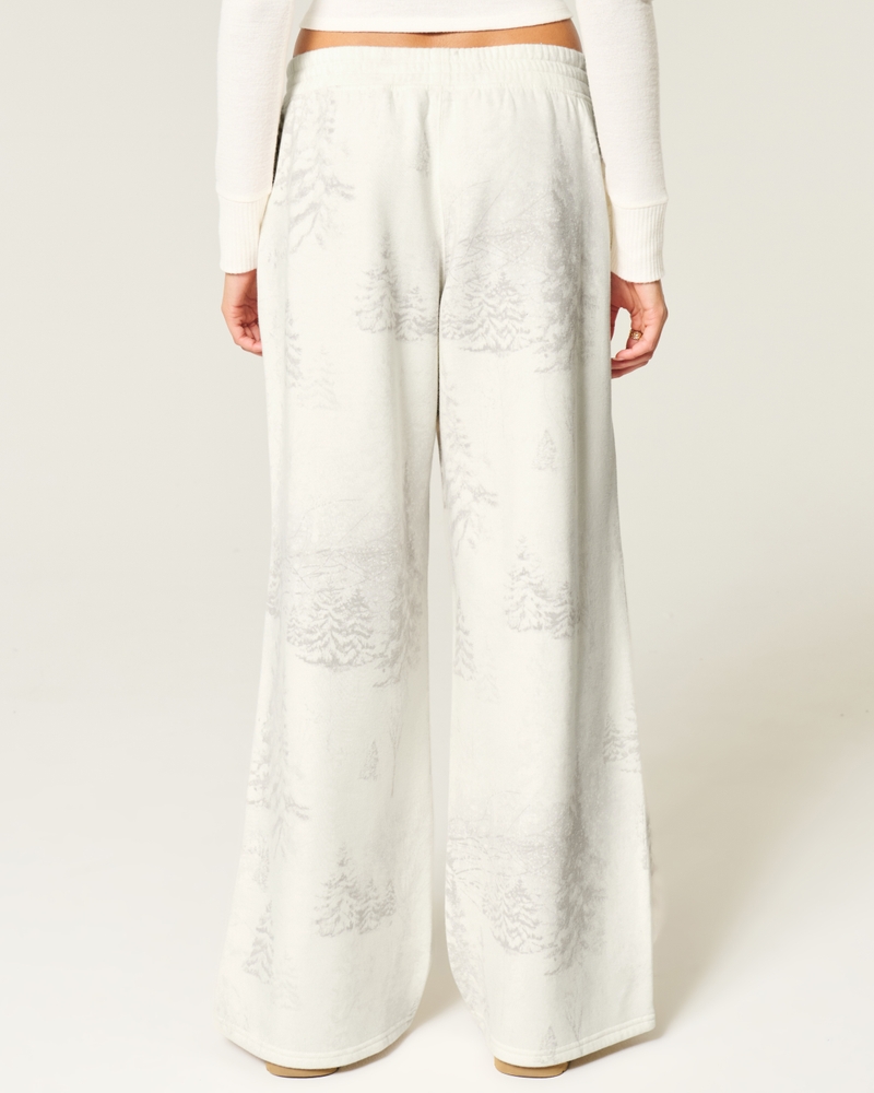 Scenic Print Baggy Sweatpants