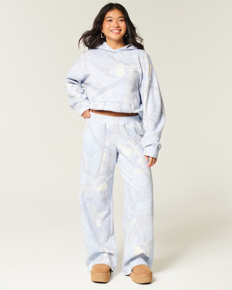 Scenic Print Baggy Sweatpants