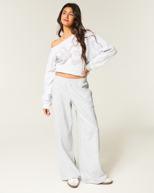 Baggy Sweatpants, Light Heather Grey view 1