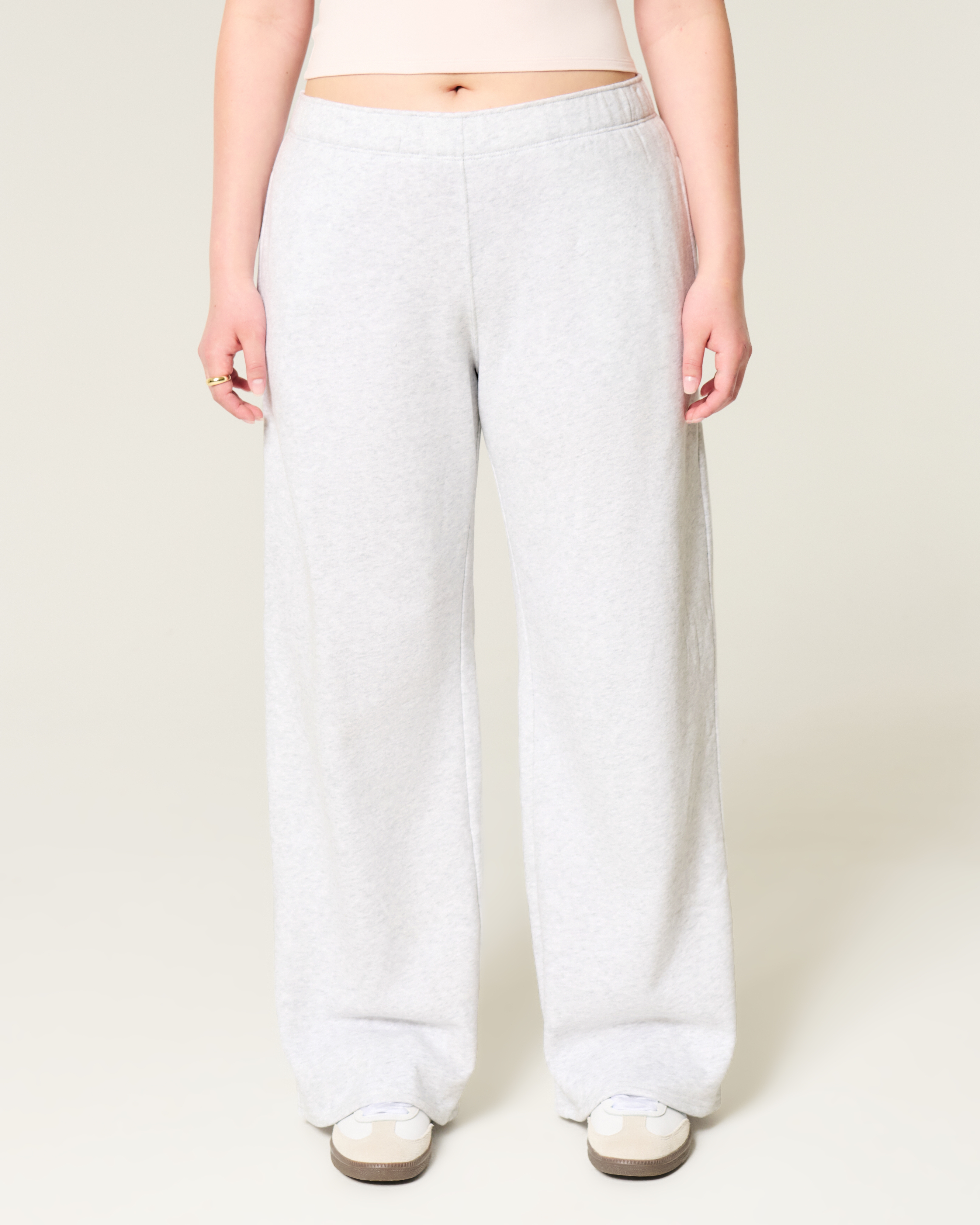 【AMBLER】 Heart Bear Pants One tuck 2-Way Wide Sweat Pants ZW X GW Wide Leg Sweatpants With Side Panel – Zumba Wear
