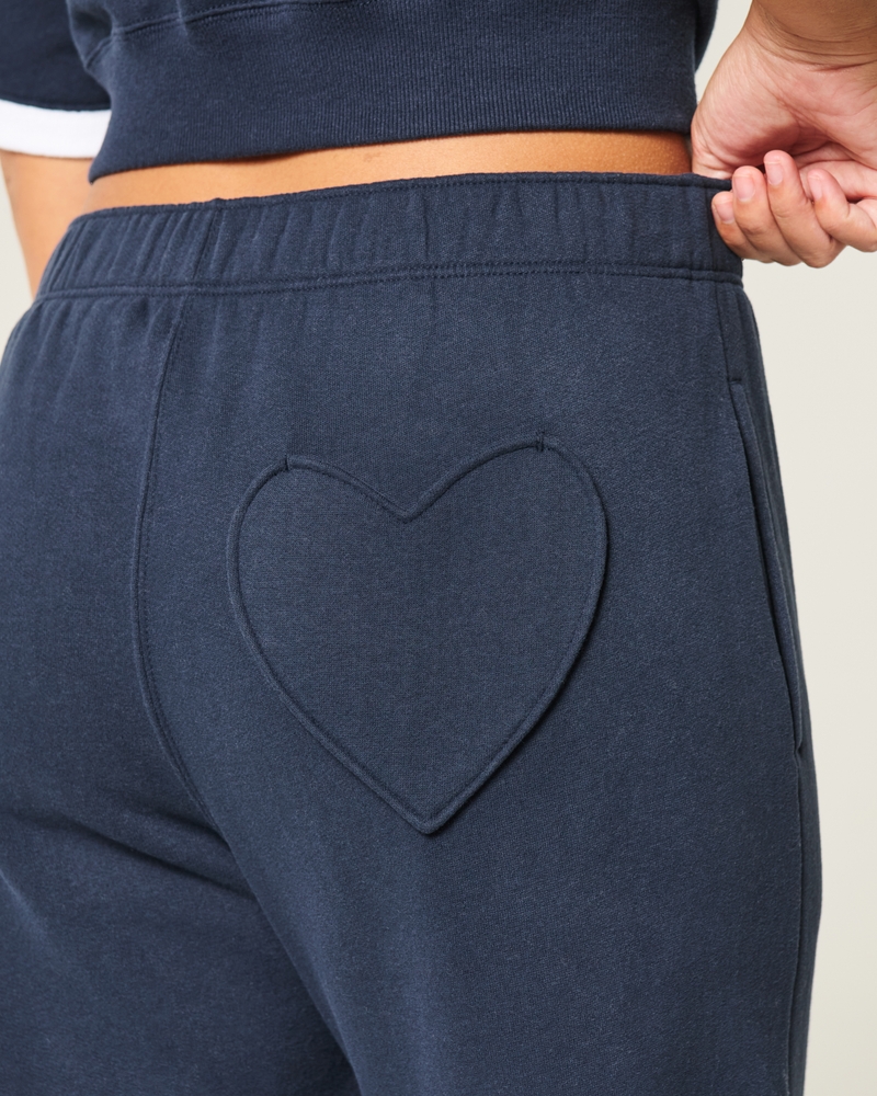 Heart Pocket Wide-Leg Sweatpants