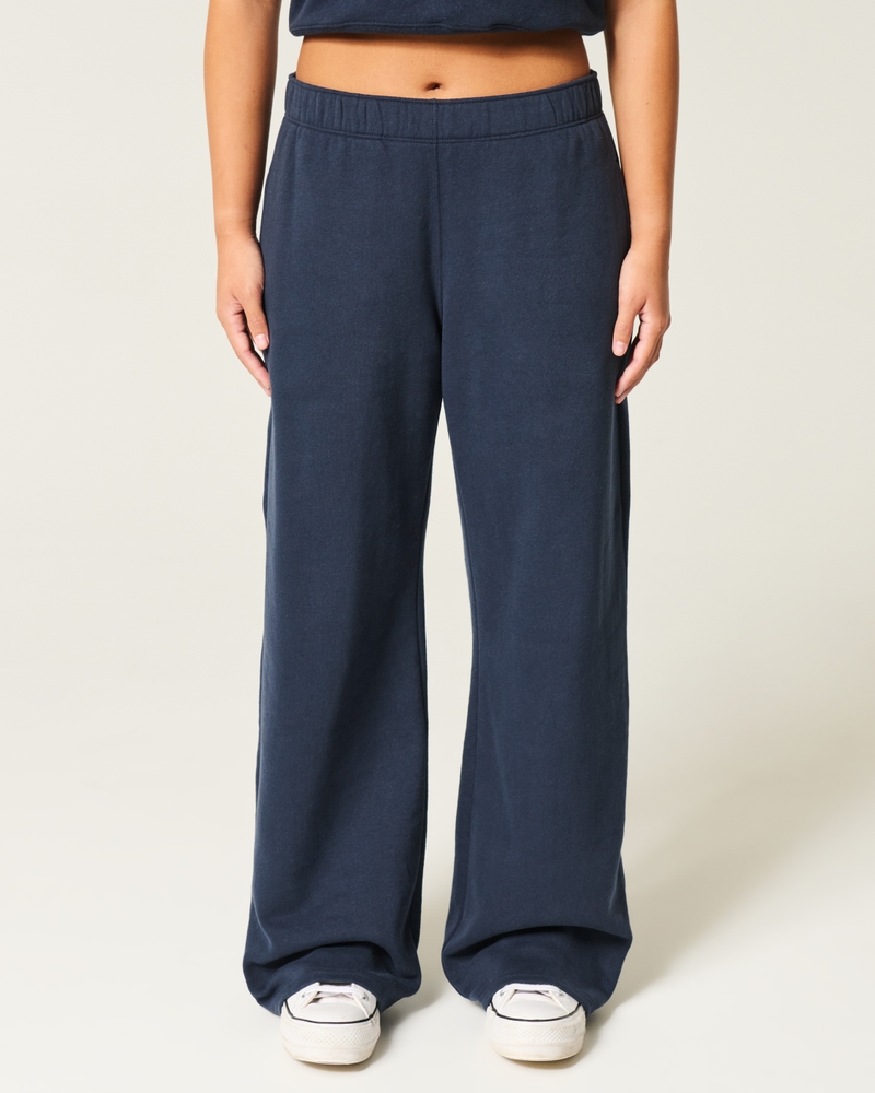 Heart Pocket Wide-Leg Sweatpants