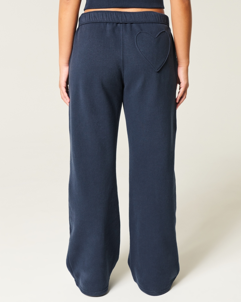 Heart Pocket Wide-Leg Sweatpants
