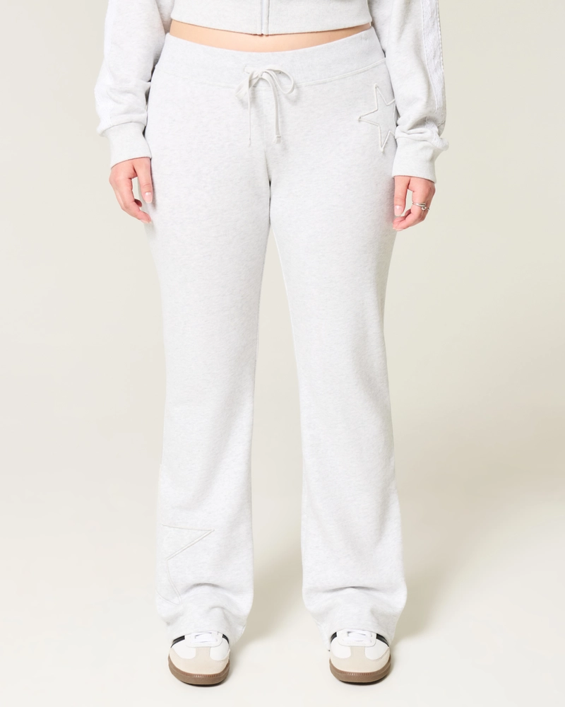 Pantalones de chándal boot-cut con gráfico de estrellas