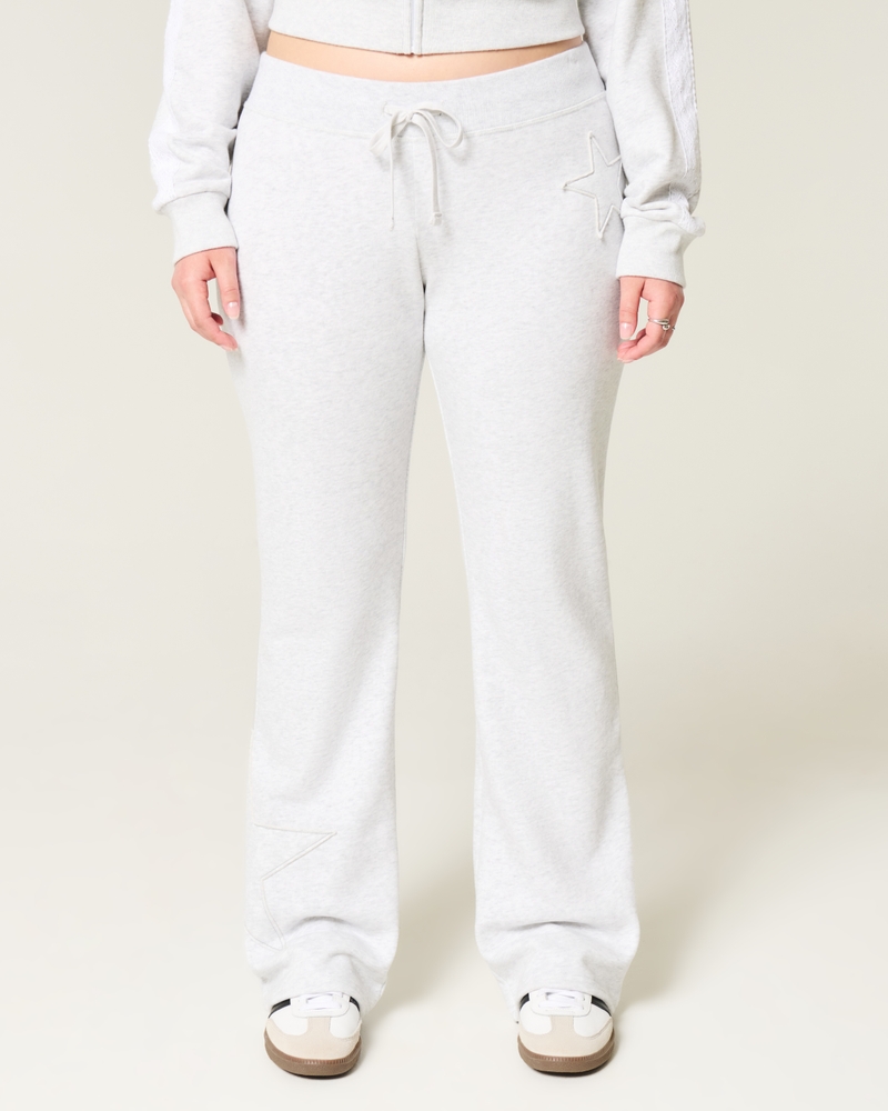 Pantalones de chándal boot-cut con gráfico de estrellas