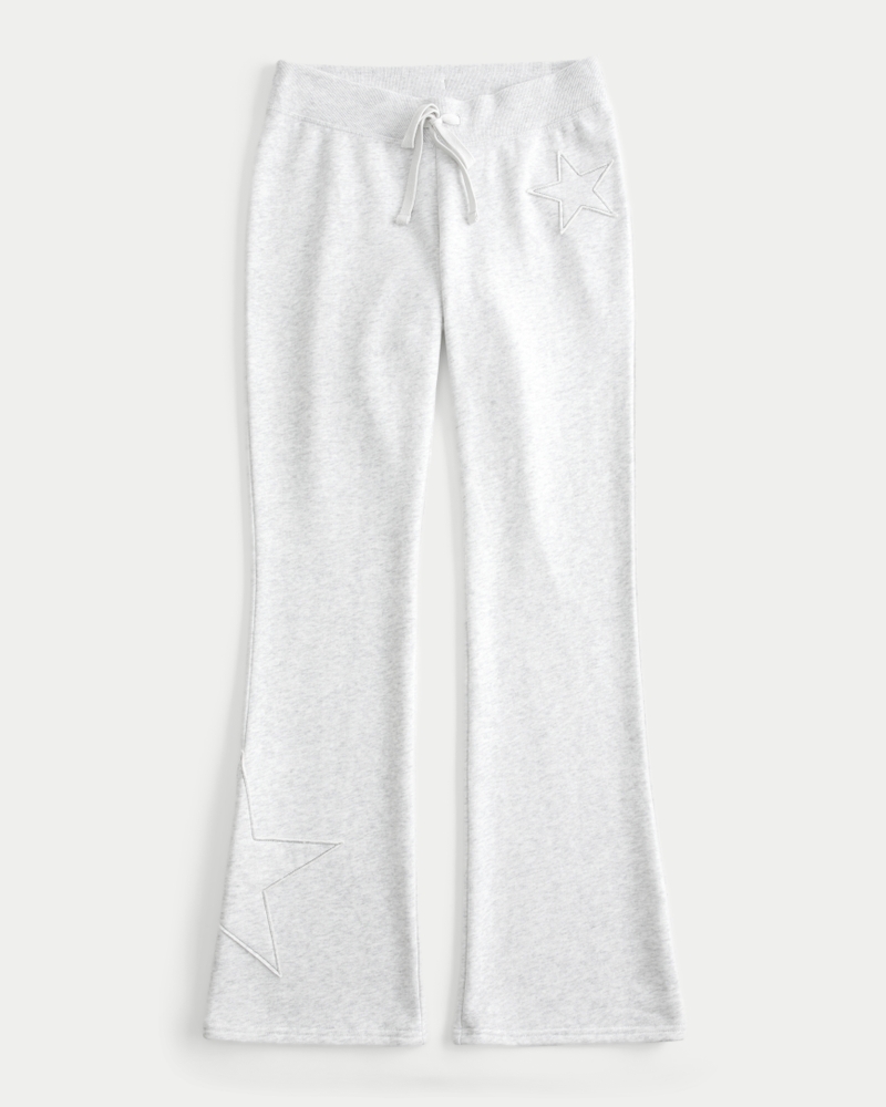 Pantalones de chándal boot-cut con gráfico de estrellas