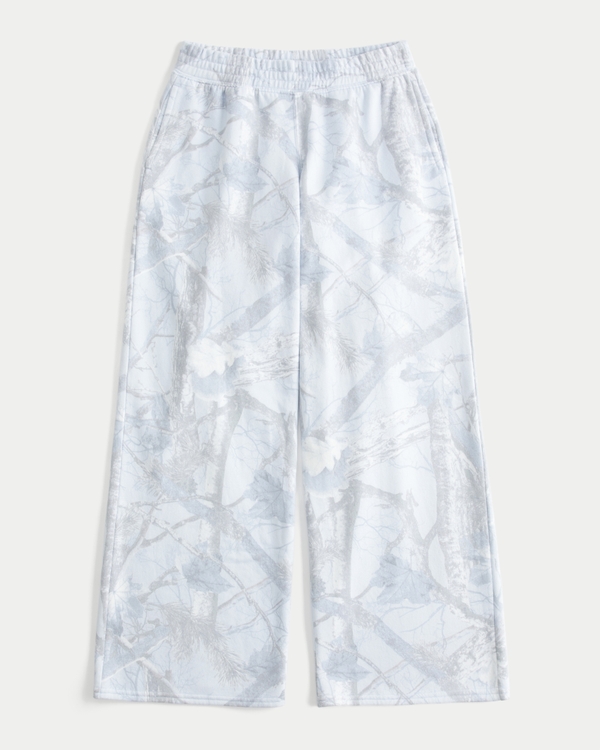 Blue Camo Baggy Sweatpants