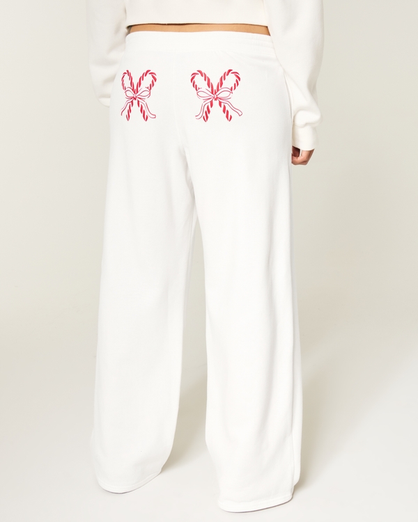 Candy Cane Graphic Baggy Sweatpants
