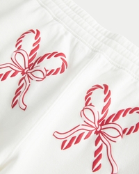 Candy Cane Graphic Baggy Sweatpants