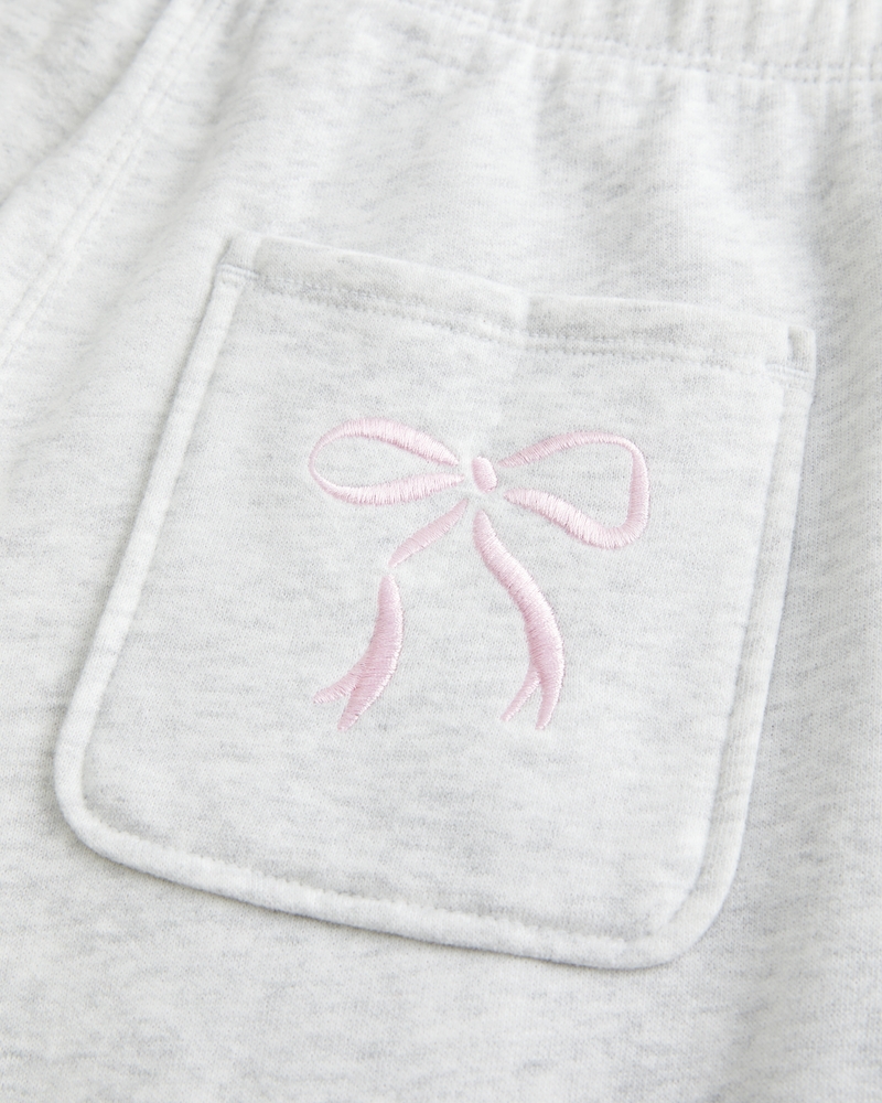 Bow Graphic Wide-Leg Sweatpants