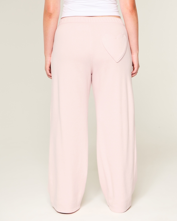 Heart Pocket Wide-Leg Sweatpants, Light Lilac view 2