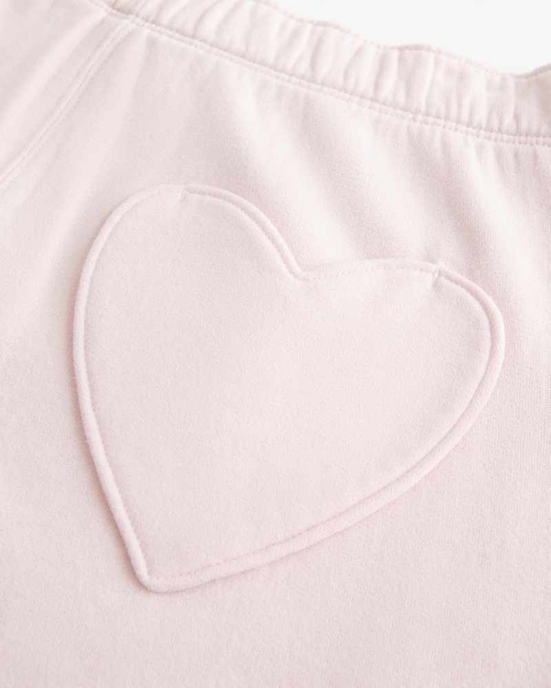 Heart Pocket Wide-Leg Sweatpants
