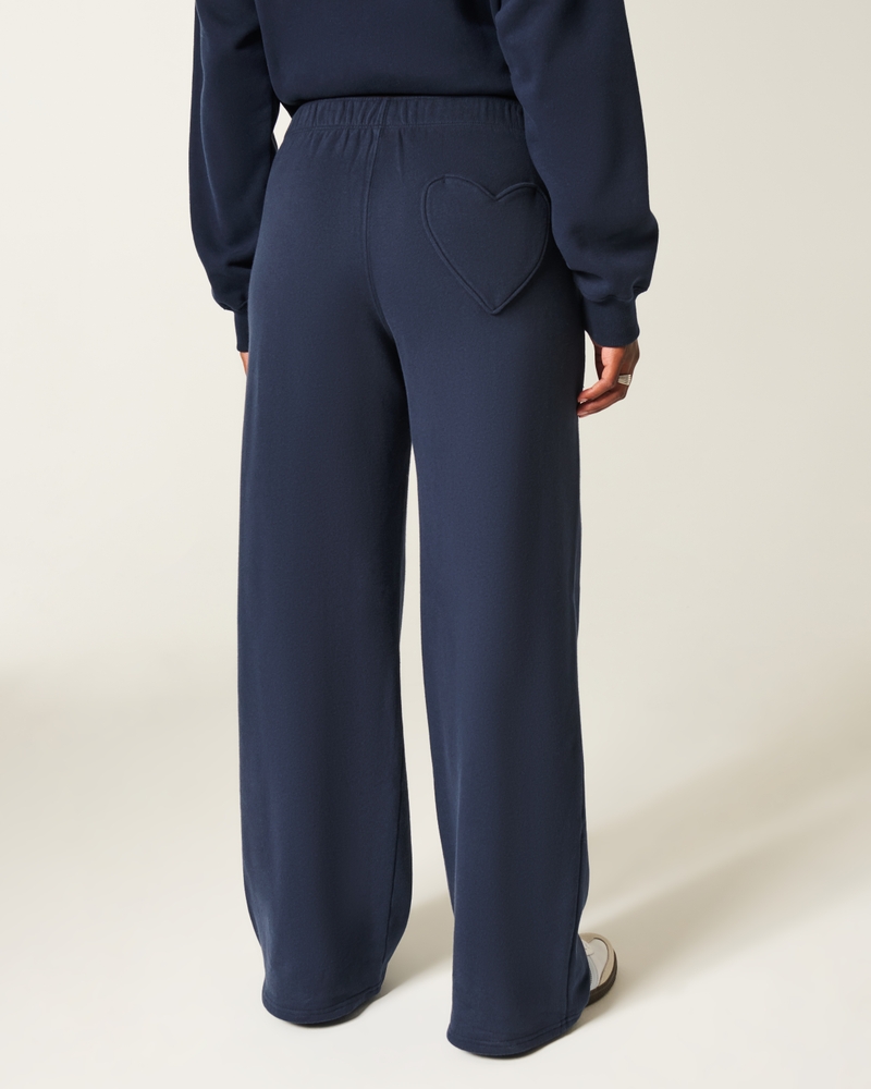 Heart Pocket Wide-Leg Sweatpants