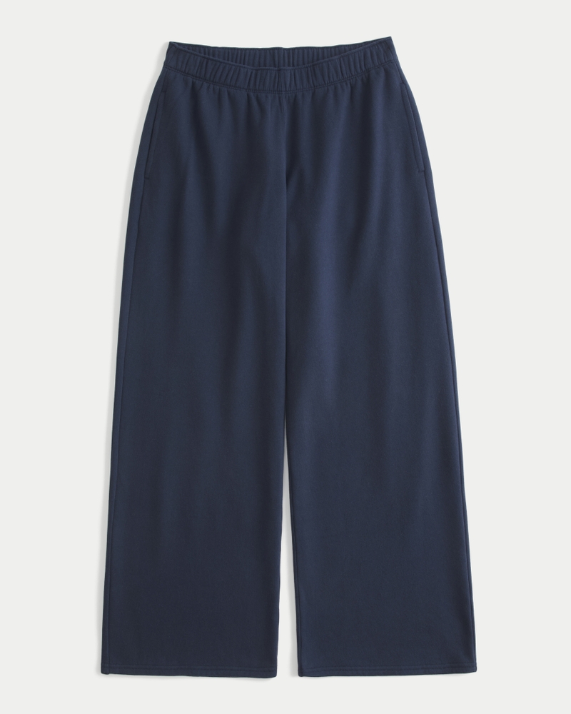 Heart Pocket Wide-Leg Sweatpants