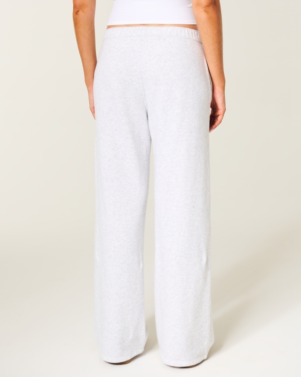 Sparkle Logo Graphic Wide-Leg Sweatpants