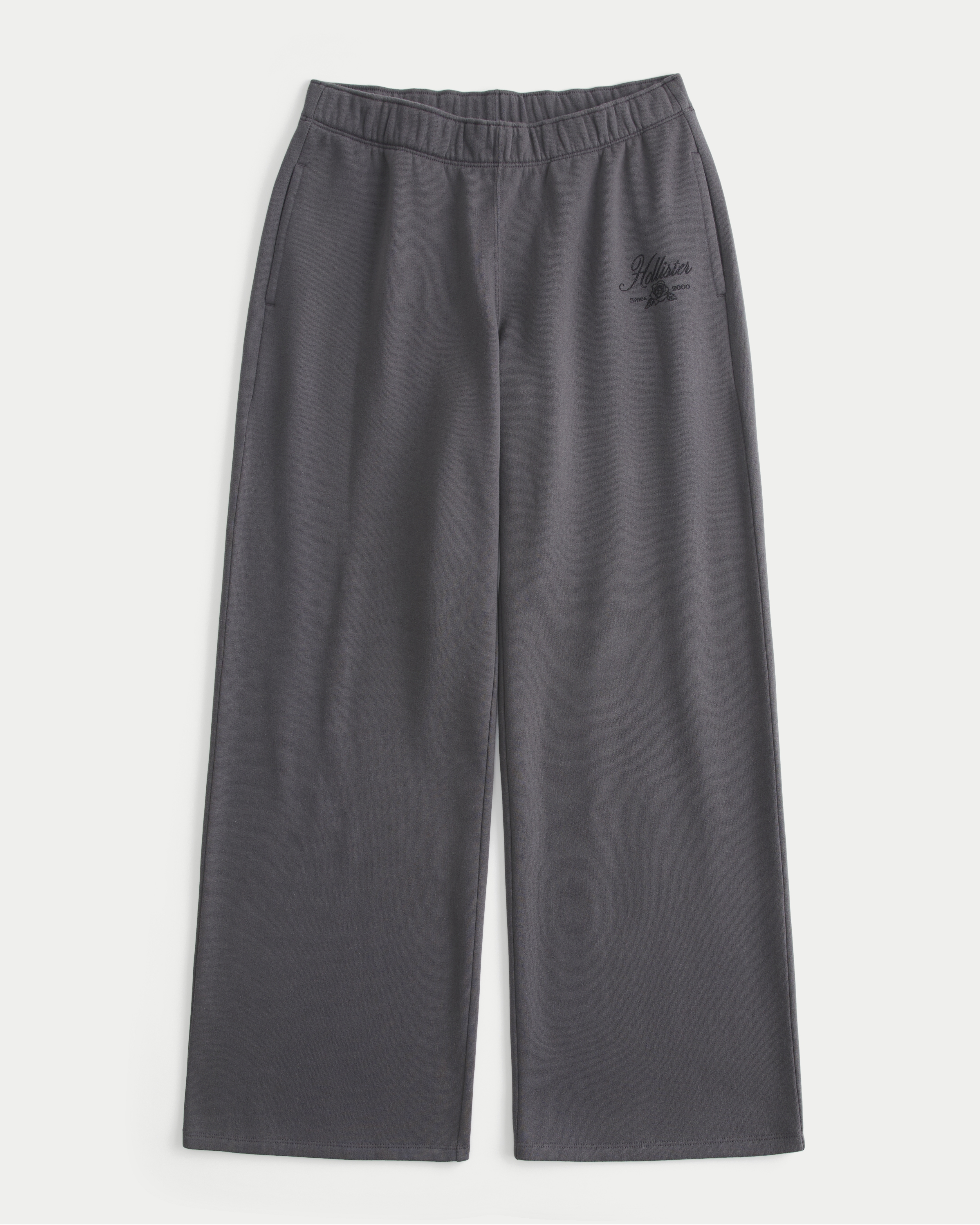 Hollister Feel Good Sparkle Logo Graphic Wide-Leg Sweatpants