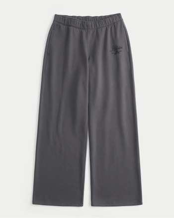 Hollister Hollister Feel Good Sparkle Logo Graphic Wide-Leg Sweatpants