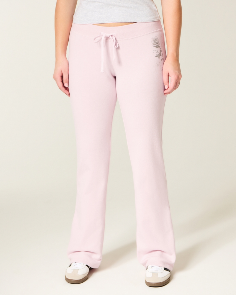 Rose Graphic Boot Sweatpants