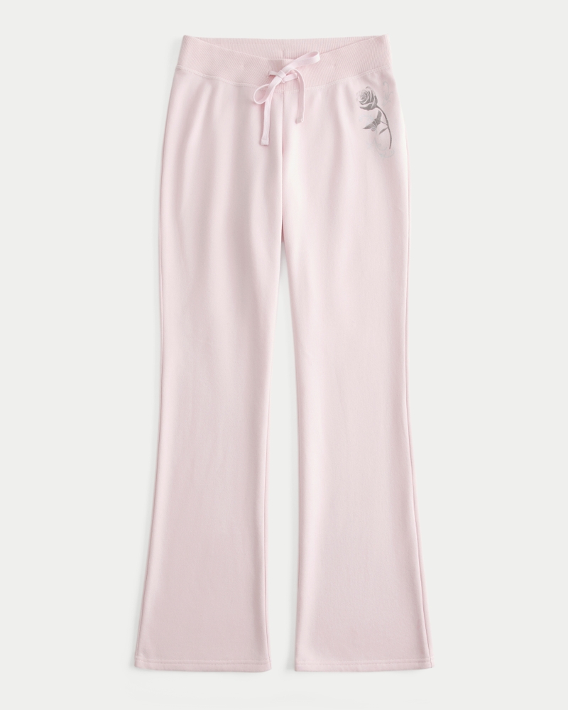 Rose Graphic Boot Sweatpants