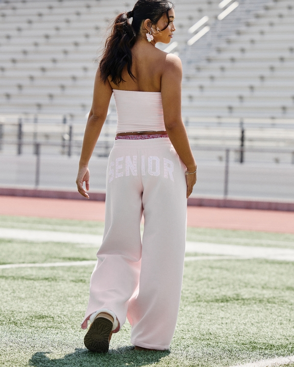 Senior Graphic Baggy Sweatpants, Light Lilac view 1