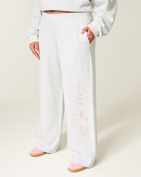 Class of '26 Graphic Baggy Sweatpants, Light Heather Grey view 2