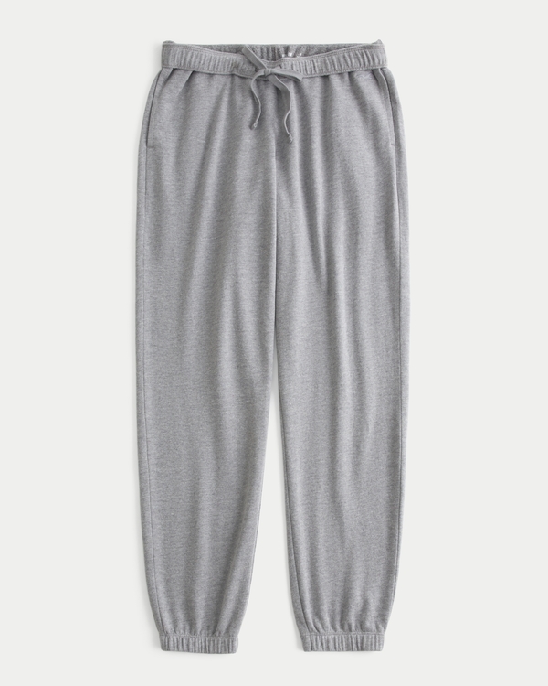 Fleece Icon Joggers, Heather Grey view 1