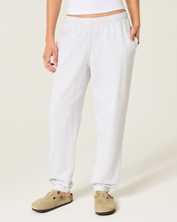 Fleece Joggers, Light Heather Grey view 2